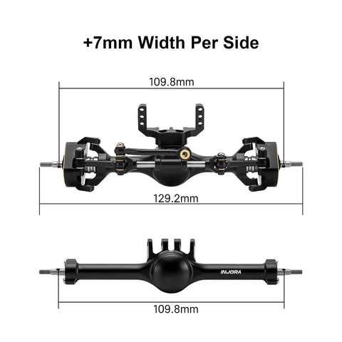 7mm Planet Front And Rear Axles With Scale Hydraulic Steering And Double Joint Shafts For 1/18 TRX4M RC Crawler Upgrade Black Durable Scale Ready For Tough Trails