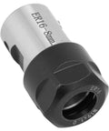 C20-ER16-35L Collet Block Chuck Holder Premium Upgrade For High Speed Milling And Drill Machines Spindle Motor Shaft Clamping Tools Set Including 8mm Collet close-up of ER16 collet holder with black and silver finish.