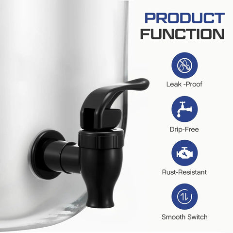 4 Sets BPA Free Replacement Faucet Reusable Spigot Spout Lever Pour Dispenser For Valve Crock Tap For Outdoor Watering Rain Barrel Spigot Garden Irrigation White Black with leak-proof design