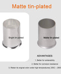 Assorted Copper Wire Ferrules And Pin Terminals Kit With Tinned Matte Tin Plating for conductivity and corrosion resistance
