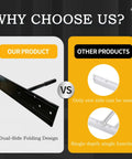 Comparison of 15.25 Inch Dual Side Hand Metal Bender With 1 Inch And 3/8 Inch Depth Slots and other single-sided bender