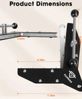 Dead Nut Tight Four Piece Miter Clamps For Precision Workshop Builds Rock Solid Corners On Window Trims Door Casings Picture Frames And Cabinet Trim With Slick Lever Action And Self Gripping Teeth That Nail Every Angle Without Any Sweat Or Backlash, shown with product dimensions.