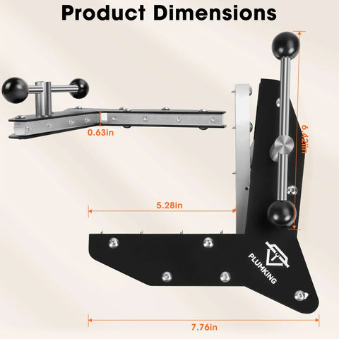Dead Nut Tight Four Piece Miter Clamps For Precision Workshop Builds Rock Solid Corners On Window Trims Door Casings Picture Frames And Cabinet Trim With Slick Lever Action And Self Gripping Teeth That Nail Every Angle Without Any Sweat Or Backlash, shown with product dimensions.
