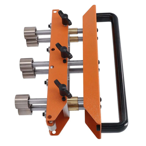 Heavy Duty Multi Station Roller Bender For 0 To 90 Degree Bends On Sheet Metal 0.3 To 1.0 Millimeters, orange and black handle