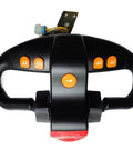 Excavator Tiller Head Operating Handle Actuation Lever With Throttle Controller Replacement Part For Heavy Duty Forklift Machinery Durable Precision Control Grip, top view with buttons.