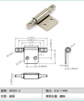 Front view of carbon steel torque hinge with mounting plate and pin, 1.0 NM torque