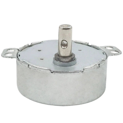 Heavy Duty 4 Watt Synchronous AC Motor 220 Volt Reversible CCW CW 20 Rpm Low Speed Electric Fan Motor Runs Slick For Industrial Jobs And No Hassle Installation Anytime, close-up view.