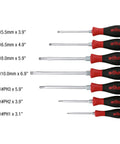 Extra Heavy Duty Slotted And Phillips Screwdriver Set 7 Piece With SoftFinish Cushioned Grips And Direct Molded Handles