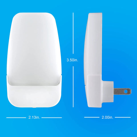 Plug In LED Night Lights With Dusk To Dawn Sensor Ambient Bedroom Glow For Dorm Rooms And Bathrooms Smart Home Friendly Cool White Light Energy Efficient Four Pack