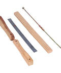 Medium Frame Saw Blade Replacement For Woodworking And Carpentry Smooth Draw Cut Design features wooden handles and a metal saw blade.