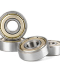 608 ZZ Skateboard Bearings Pack Of 20, Double Shielded Miniature Ball Bearings 8x22x7 For High RPM, Smooth Cruising, Carbon Steel Durability, Shields On Both Sides Keeps Lubricant In And Dirt Out. Four 608ZZ shielded carbon steel bearings, 8x22x7mm
