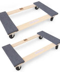 Heavy Duty Hardwood Furniture Moving Dolly Two Pack, 1320 Lb Dynamic Capacity With 2000 Lb Static Strength, 18 Inch By 30 Inch Platform KD Version