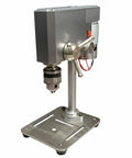 Fenteer Mini Drill Press Desktop Bench Machine With Adjustable 0.6mm To 6mm Chuck Capacity For Precision Holes Repeated Tasks Compact Power Tool on a metal base.
