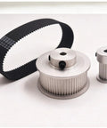 Dont Stress Over Gear Ratios With This Awesome 2GT Timing Pulley Set Featuring A Tight 3 To 1 Reduction Ratio Plus 15mm Belt Width Multi Bore Design Perfect For Your Next Mad Science Speed Control Project. aluminum 2GT pulleys and 15mm timing belt set