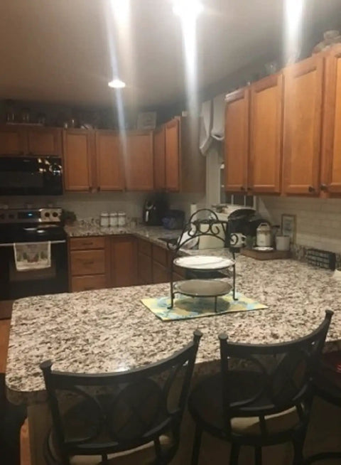 Modern kitchen with Marble Look Peel And Stick Countertop Vinyl Wrap 36 By 240 Inch Waterproof Self Adhesive Kitchen Cover