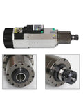 No Nonsense 9Kw Automatic Tool Change Cnc Spindle Featuring Bulletproof Air Cooling Built Solid For All Day Shop Grind With Iso30 Rapid Swap Chuck Setup, showing spindle and chuck details.