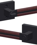 Six Pack Leather Wrapped Interior Door Handles With Keyless Privacy Lock Matte Black Lever Set