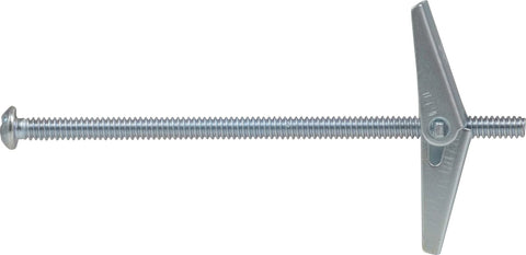 Round Head Machine Screw Toggle Bolts Three Sixteenth Inch By Three Inch For Hollow Walls With Spring Action Wings Slotted Round Head
