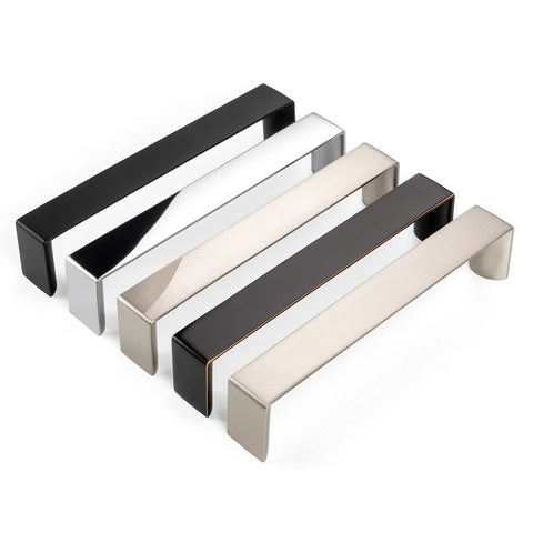 10 Pack 5 Inch Brushed Nickel Cabinet Pulls Satin Silver Cabinet Handles Nickel Hardware Assorted Finish