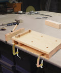 Portable Wooden Workbench With C Type Clips Lightweight 13.4 Lb Craft Bench Made From Durable Rubber Wood for stability