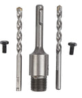 Heavy Duty Concrete Hole Saw Set With Special Shank For Super Fast Cement Brick Wall Water Pipe Drilling And High Wear Carbide Teeth That Last Forever Without Burning, SDS shank set
