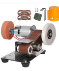 Mini Electric Belt Sander Kit For DIY Enthusiasts Multifunctional Tool combines grinding polishing sharpening with accessories.