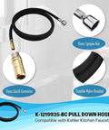 67 Inch Bright Chrome Pull Down Kitchen Faucet Hose Kit With DockNetik Magnetic Docking System NSF Certified Replacement Part