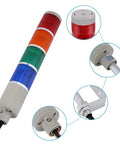 Four Stack Andon Tower Lights Kit For Industrial Machines, Ultra Bright Four Color Signal Lights, Detachable Stack Light Column details.
