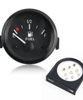 Two Inch 12V Fuel Gauge Kit With Nut And Bracket 240 to 33 Ohm Boat Gauge With E Half F Pointer Dash Style Fuel Level Indicator
