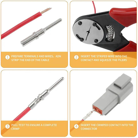 Steps using All In One Waterproof Wire Connector Kit 439 Pieces For Automotive Electrical Wiring Sealed Terminals With Crimp Tool