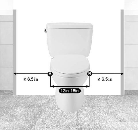 Toilet measurements for Heavy Duty Freestanding Toilet Safety Rail For Seniors And Disabled Adjustable Height And Width