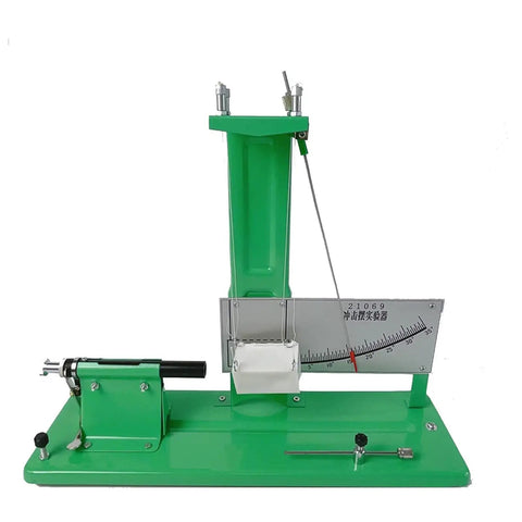 Pendulum Impact Physics Lab Kit For Projectile Velocity Measurements And Flat Throw Motion Experiments Middle School Science Teaching Aids Dynamic Mechanics Demonstration Tool For Hands On Learning with green base and scale.