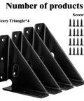 Beefed Up Heavy Duty Gusset Joints 4 Pack with screws for tables, chairs, cabinets, beds, trapezoid corner braces, and shelf support