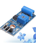 Motion Detection Vibration Sensor Module Alarm Switch with Alertor for DIY Security Systems 1 Piece High Sensitivity Vibe Sensor Drive Easy Connect Versatile Motion Alarm Module for Home Office and Industrial Use, blue PCB