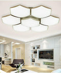 Super Sleek Dimmable Led Ceiling Pendant Light With Remote Control And Energy Saving Modern Chandelier For Living Room Bedroom Hallway Kitchen, unique flower design.