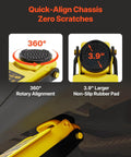 VEVOR 3-ton low-profile racing floor jack, aluminum/steel, yellow and black, dual-piston quick-lift