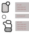 Honda VTEC Solenoid Gasket Kit With VTC Solenoid Spool Valve Cover O Ring For 2002 To 2015 Accord Element Civic CRV Si RSX Type S TSX Acura RSX Direct Replacement Budget Friendly with gaskets and O-rings visible