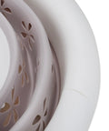 Close-up of Collapsible Laundry Basket With Handles, Small Taupe White Pop Open Waterproof Plastic Bin for tiny spaces.