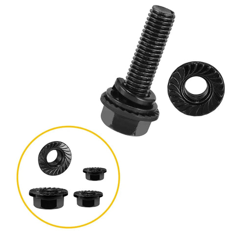 Close-up of 272 Piece Alloy Steel Flange Hex Bolts And Nuts Kit For Furniture Assembly With Corrosion Resistant Coated Finish