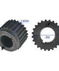 Drop In Timing Belt Kit With Heavy Duty Crankshaft Sprocket Gear Pulley Sensor Blade Plate And Spacer MD184894 Replacement showing dimensions