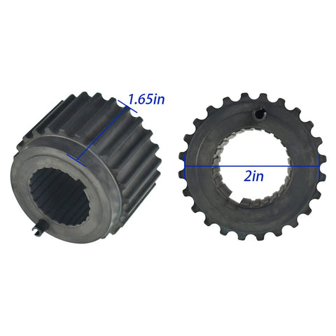 Drop In Timing Belt Kit With Heavy Duty Crankshaft Sprocket Gear Pulley Sensor Blade Plate And Spacer MD184894 Replacement showing dimensions