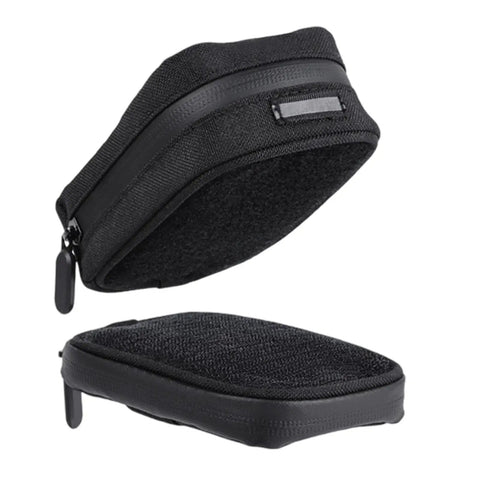 Under Seat Bike Bag Waterproof Ride Ready Saddle Pouch With Secure Straps And Multiple Storage Compartments For Travel, Commuting, And Touring A Durable Nylon Pannier For Rear Rack Accessory shown open