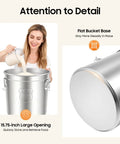 Built Like A Tank 304 Stainless Steel Airtight Canister For Kitchen Storage and Heavy Duty Lock Top Food Bin pouring rice.