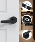 Matte Black Dummy Interior Door Handle Set Two Pack For Non Latching Doors Easy One Sided Install No Fuss Modern Interior Door Hardware For Home Improvement And Quick Upgrades, matte black zinc alloy lever on white door