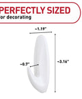 Designer Damage Free Wall Hooks Set With Sixteen Hooks And Twenty Four Adhesive Strips Holds Up To Five Pounds No Tools Needed, hook size dimensions.