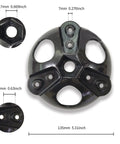 Badass 3 Piece Wind Turbine Blade Screw Kit with Stainless Steel Nuts Heavy Duty Hub Center Cap, 135mm diameter.
