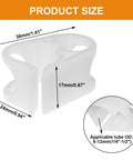 Five Pack Plastic Tubing Clamps For One Quarter To One Half Inch Tube OD Adjustable Hose Shut Off Clamps dimension diagram