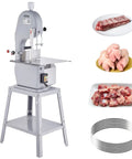 Pro Grade Heavy Duty Electric Meat Bandsaw 1500W Stainless Steel Vertical Bone Cutter with 19.3 By 15 Inch Frame