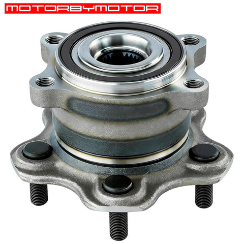 Front view of Beefy Low Runout Rear Wheel Bearing Hub Assembly With ABS For 2013 To 2020 Nissan Pathfinder, 2015 To 2023 Nissan Murano