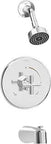Easy Upgraded Single Handle 3 Spray Shower and Tub Trim in Polished Chrome, 1.5 GPM, ADA Lever for One Hand Use, Tub Spout Diverter